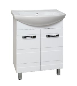 Изображение товара Тумба с раковиной Runo Турин УТ000002093сум, 65 см, напольная, белый 