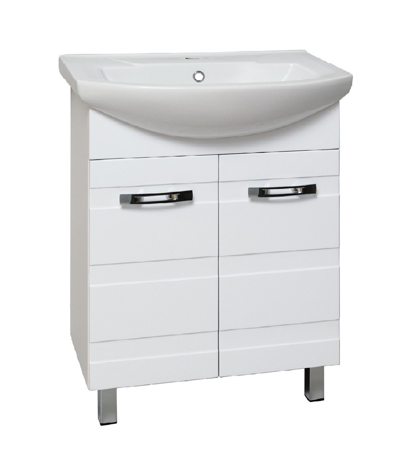 Изображение товара Тумба с раковиной Runo Турин УТ000002093сум, 65 см, напольная, белый 