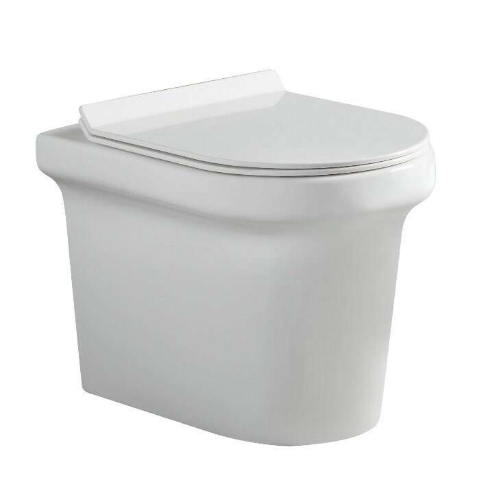 Изображение товара Приставной безободковый унитаз Aquanet Nova-F BL-101N-FST, белый, 40.5 см