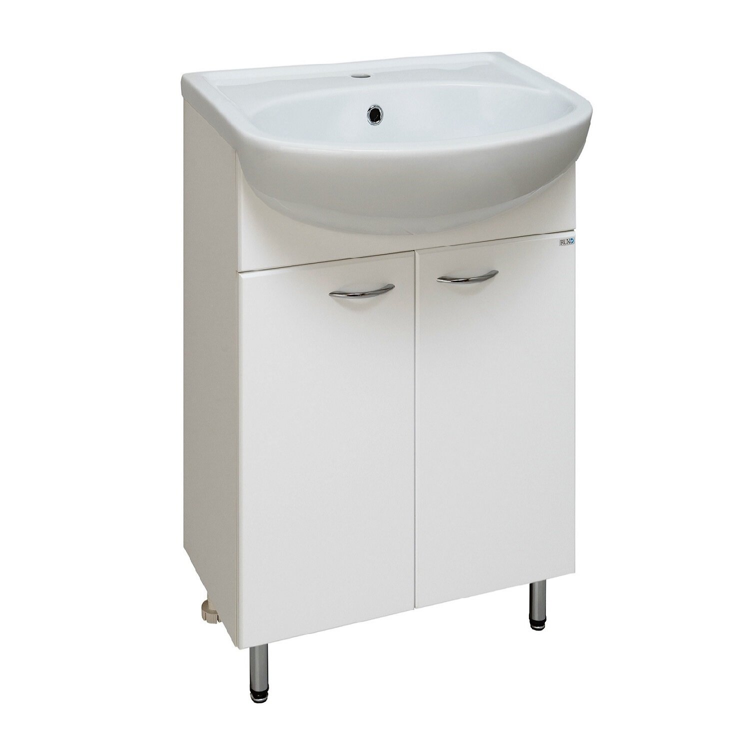 Изображение товара Тумба с раковиной Runo Уют 00000000065сум, 50 см, напольная, белый 