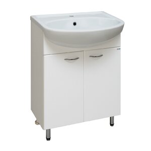 Изображение товара Тумба с раковиной Runo Уют 00000000067сум, 60 см, напольная, белый 