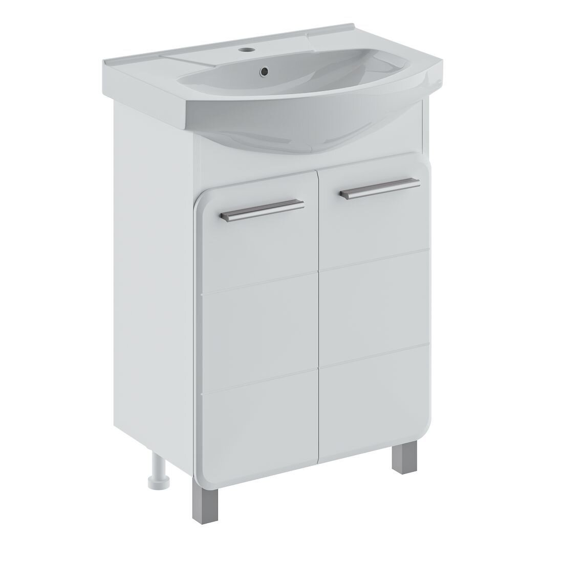 Изображение товара Тумба с раковиной Runo Эрика 00-00004154сум, 50 см, напольная, белый