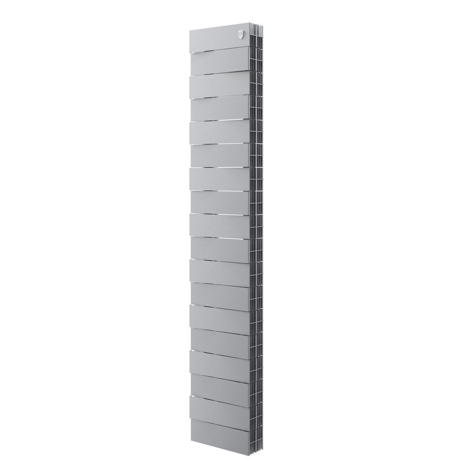 Изображение товара Радиатор биметаллический Royal Thermo PianoForte Tower 200 RTPFTSS20018, 18 секций, ширина 28 см, высота 144 см, боковое подключение, цвет Silver Satin Изображение товара Радиатор биметаллический Royal Thermo PianoForte Tower 200 RTPFTSS20018, 18 секций, ширина 28 см, высота 144 см, боковое подключение, цвет Silver Satin