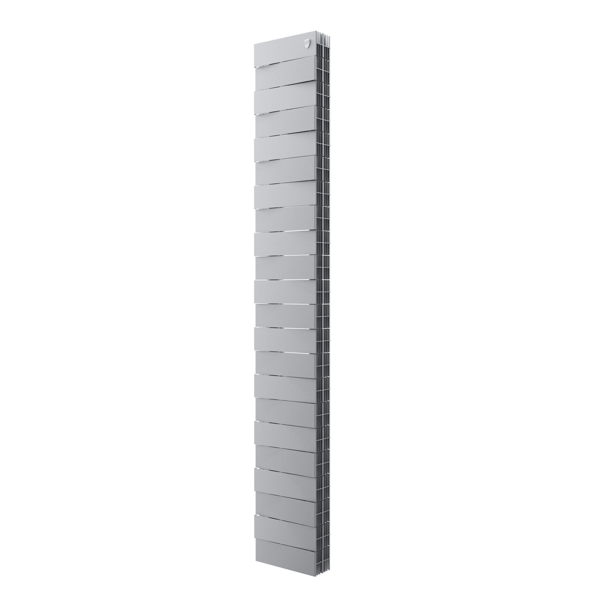 Изображение товара Радиатор биметаллический Royal Thermo PianoForte Tower 200 RTPFTSS20022, 22 секции, ширина 28 см, высота 176 см, боковое подключение, цвет Silver Satin