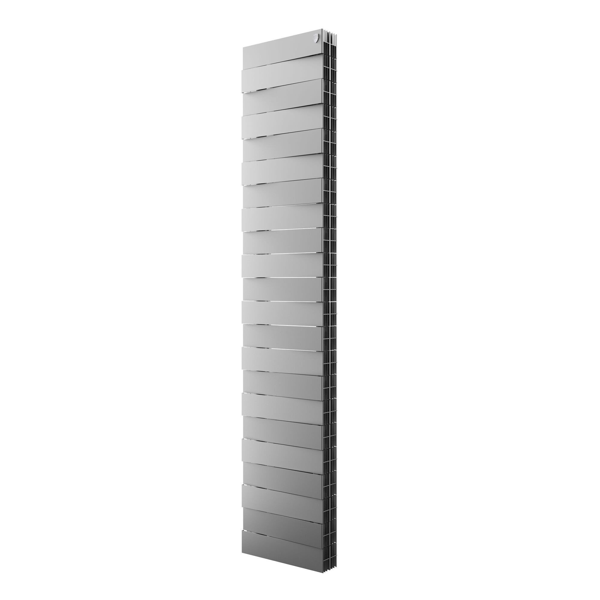 Изображение товара Радиатор биметаллический Royal Thermo PianoForte Tower 300 RTPFTSS30022, 22 секций, ширина 38 см, высота 176 см, боковое подключение, цвет Silver Satin
