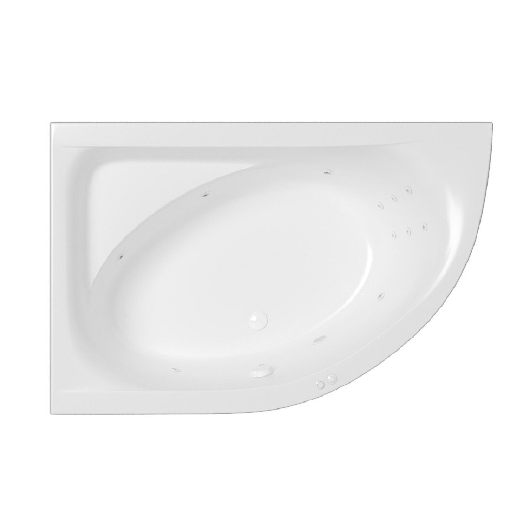 Изображение товара Ванна гидромассажная Whitecross Aquarella Line 0108.170110.100.LINE.WH, 170 x 110 см, левая, белая, форсунки белые Изображение товара Ванна гидромассажная Whitecross Aquarella Line 0108.170110.100.LINE.WH, 170 x 110 см, левая, белая, форсунки белые