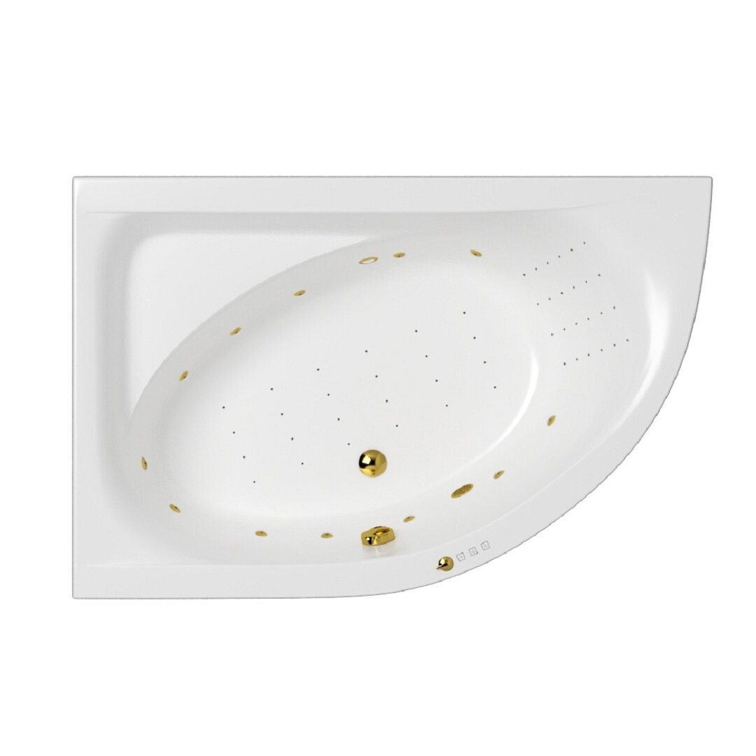Изображение товара Гидромассажная ванна Whitecross Aquarella Nano 170x110 см с золотыми форсунками