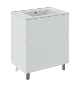 Изображение товара Тумба с раковиной Runo Палермо 00-00004157сум, 70 см, напольная, белый