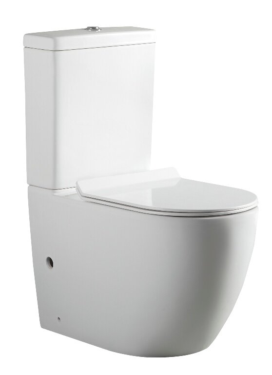 Изображение товара Напольный безободковый унитаз Aquanet Cetus-C1 BL-102N-TPT с бачком 203343, крышка микролифт, цвет белый