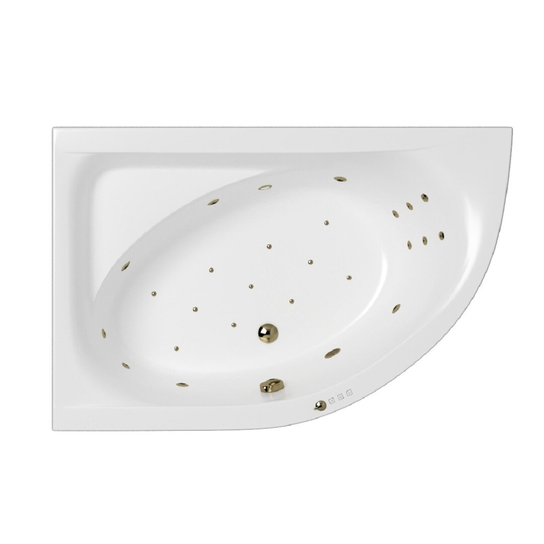 Изображение товара Ванна гидромассажная Whitecross Aquarella Ultra 0108.170110.100.ULTRA.BR, 170 x 110 см, левая, белая, форсунки бронза Изображение товара Ванна гидромассажная Whitecross Aquarella Ultra 0108.170110.100.ULTRA.BR, 170 x 110 см, левая, белая, форсунки бронза