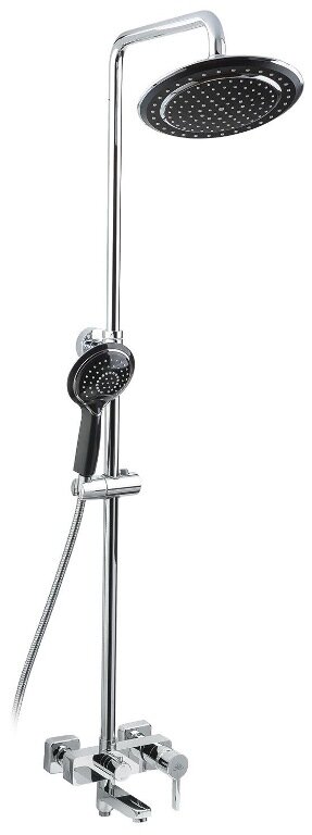 Изображение товара Душевая система Timo Hette SX-1020 black, 3-х режимная, черная/хром