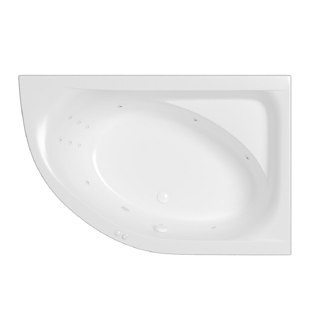 Изображение товара Ванна гидромассажная Whitecross Aquarella Line 0109.170110.100.LINE.WH, 170 x 110 см, правая, белая, форсунки белые Изображение товара Ванна гидромассажная Whitecross Aquarella Line 0109.170110.100.LINE.WH, 170 x 110 см, правая, белая, форсунки белые
