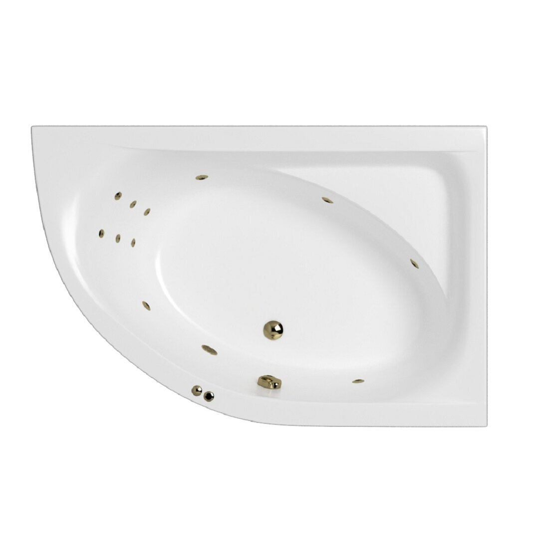 Изображение товара Гидромассажная ванна Whitecross Aquarella Line 170x110 см угловая белая с бронзовыми форсунками Изображение товара Гидромассажная ванна Whitecross Aquarella Line 170x110 см угловая белая с бронзовыми форсунками