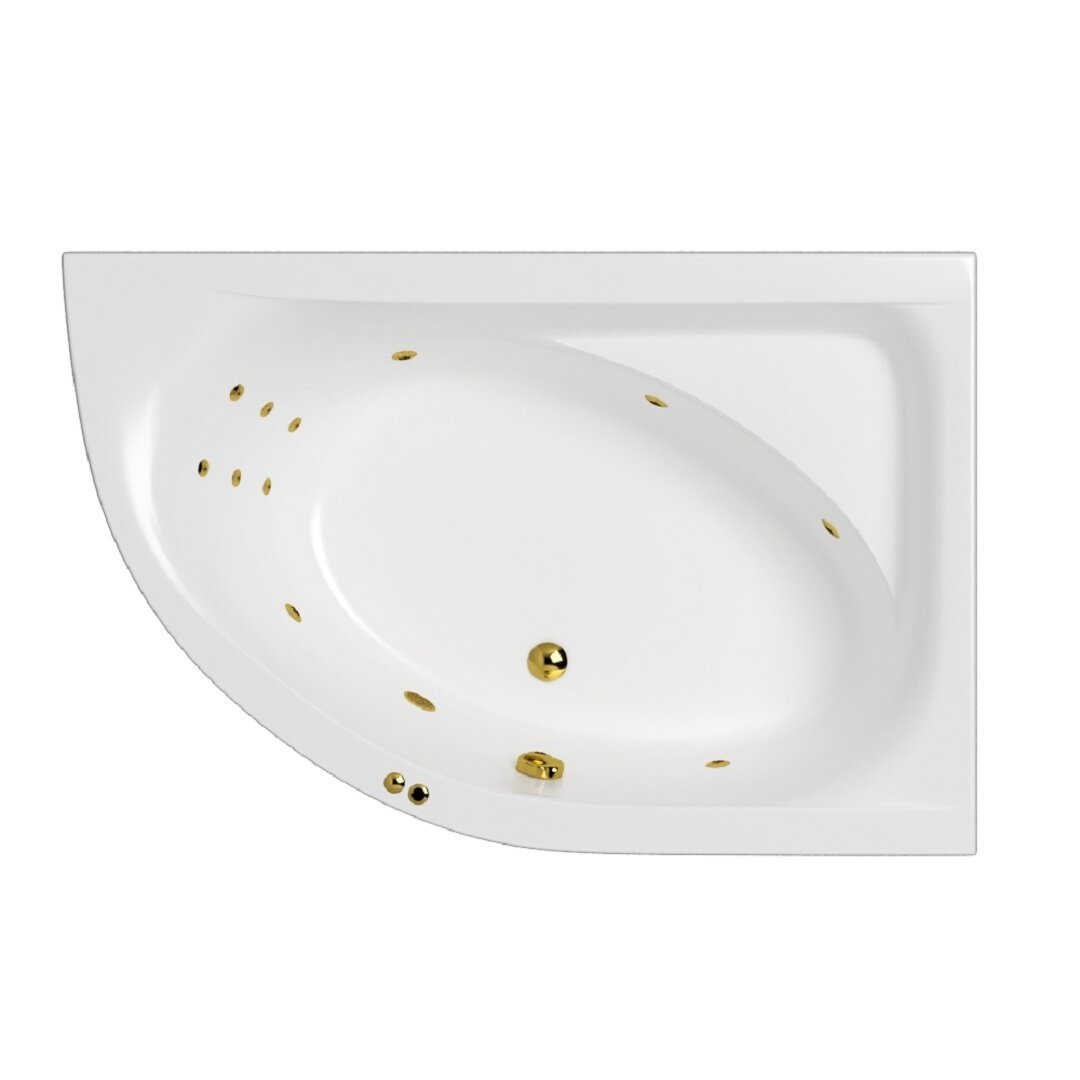 Изображение товара Гидромассажная ванна Whitecross Aquarella 170x110 см с золотыми форсунками