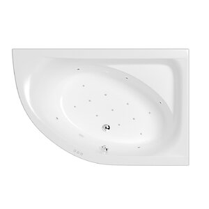 Изображение товара Ванна гидромассажная Whitecross Aquarella Relax 0109.170110.100.RELAX.CR, 170 x 110 см, правая, белая, форсунки хром