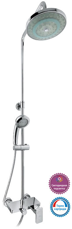 Изображение товара Душевая система Timo Lotta-thermo SX-2610 color, 3-х режимная, с подсветкой, с изливом, хром Изображение товара Душевая система Timo Lotta-thermo SX-2610 color, 3-х режимная, с подсветкой, с изливом, хром