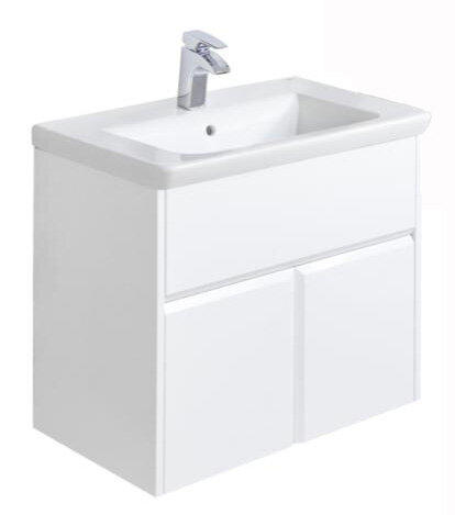 Изображение товара Тумба под раковину Roca Up 80 см ZRU9303012 подвесной, цвет белый глянец