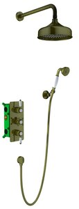 Изображение товара Душевая система скрытого монтажа Timo Nelson SX-1391/02SM antique, 2-х режимная, с термостатом, бронза