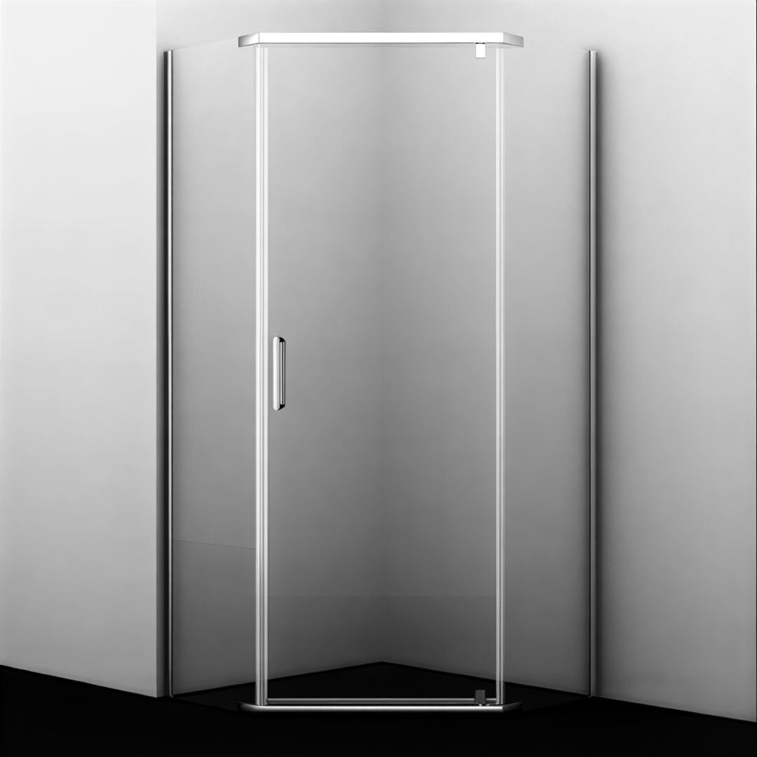 Изображение товара Душевой уголок WasserKRAFT Leine 35P11, 90 х 90 см, пятиугольный, стекло прозрачное, профиль серебристый