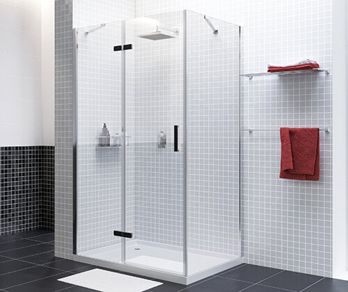 Изображение товара Душевой уголок WasserKRAFT Aller Black Matt 120x80 см с распашной дверью