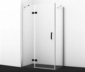 Изображение товара Душевой уголок WasserKRAFT Aller Black Matt L/R, 120 х 90 см, стекло прозрачное, профиль серебристый, 10H07LBLACK MATT/10H07RBLACK MATT
