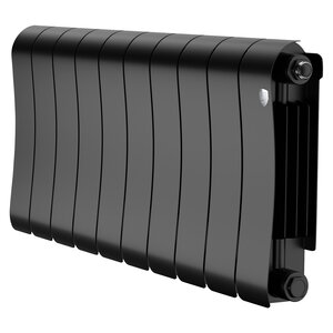 Изображение товара Радиатор биметаллический Royal Thermo Infinity 300 RTINS30010, 10 секций, ширина 80 см, высота 37 см, боковое подключение 30 см, цвет Noir Sable
