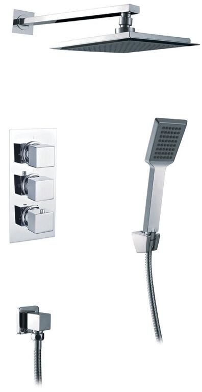 Изображение товара Душевая система скрытого монтажа Timo Tetra-Thermo SX-0179/00 chrome, 2-х режимная с термостатом, хром