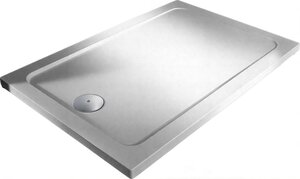 Изображение товара Поддон акриловый Jacob Delafon Flight Safe Couleur 160 x 90 x 4, E62482-F-S21, матовый серебристый сатин, с антискользящим покрытием