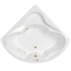 Изображение товара Ванна гидромассажная Whitecross Konsul Nano 0110.150150.100.NANO.GL, 150 x 150 см, белая, форсунки золото