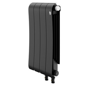Изображение товара Радиатор биметаллический Royal Thermo Infinity 500 VR80 RTINNSVR805004, 4 секции, ширина 32 см, высота 59.1 см, нижнее правое подключение 8 см, цвет Noir Sable