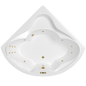 Изображение товара Ванна гидромассажная Whitecross Konsul Smart 0110.150150.100.SMART.GL, 150 x 150 см, белая, форсунки золото