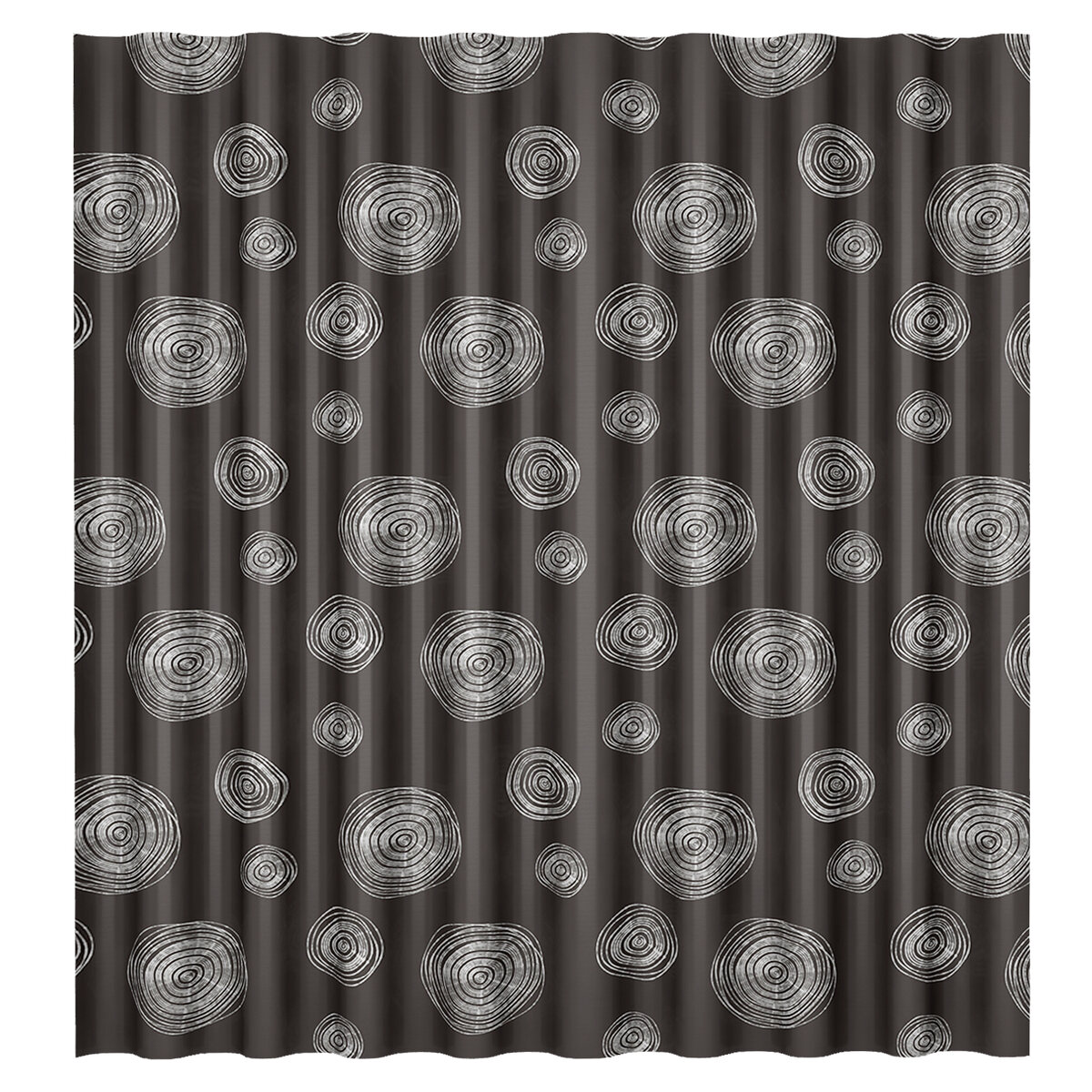 Изображение товара Штора для ванной WasserKraft Eidar 180x200 см навесная черная/белая