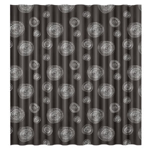 Изображение товара Штора для ванной WasserKraft Eidar 180x200 см навесная черная/белая