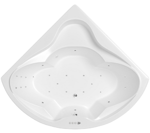 Изображение товара Ванна гидромассажная Whitecross Konsul Ultra 0110.150150.100.ULTRA.WH, 150 x 150 см, белая, форсунки белые