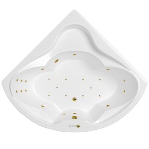 Изображение товара Ванна гидромассажная Whitecross Konsul Ultra 0110.150150.100.ULTRA.GL, 150 x 150 см, белая, форсунки золото