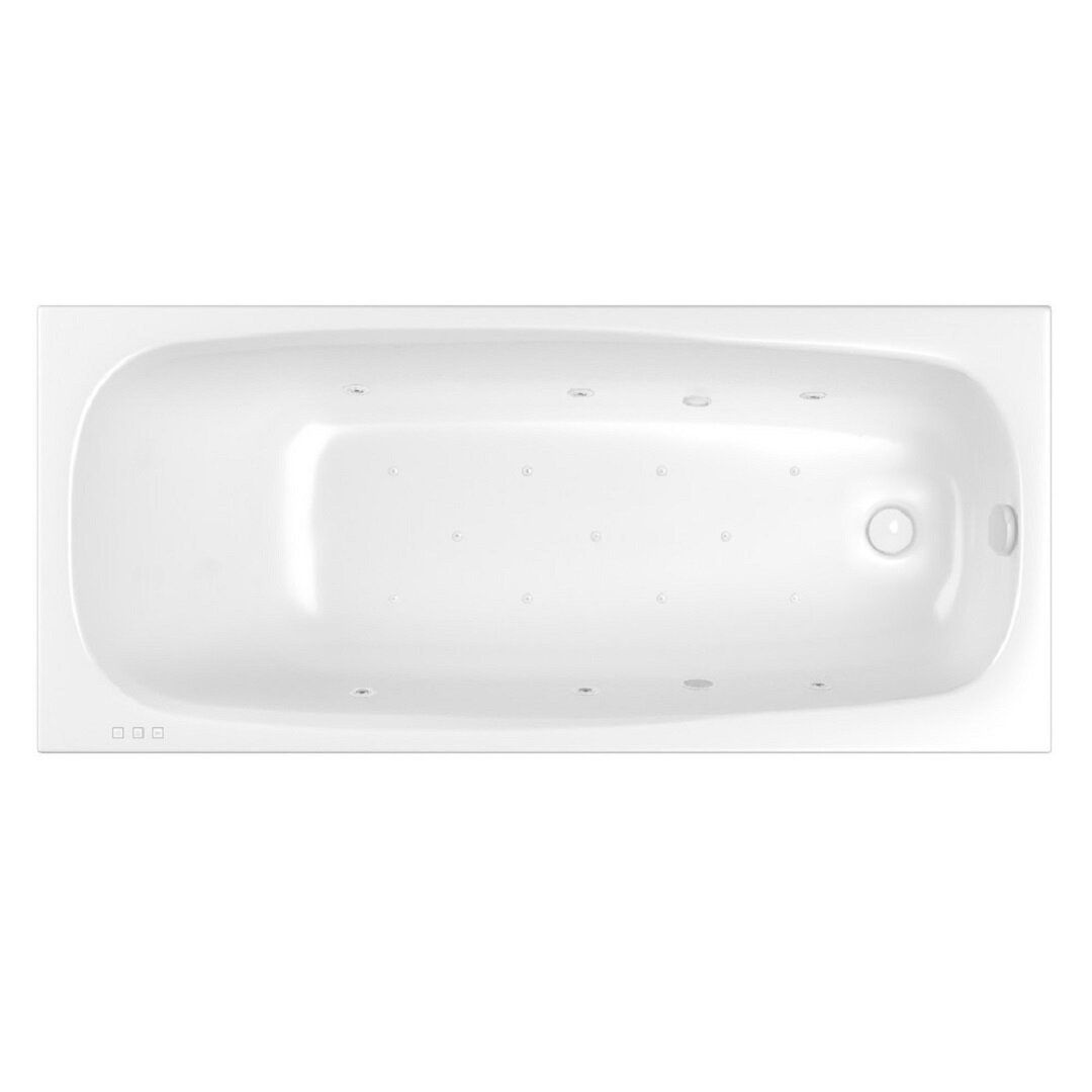 Изображение товара Ванна гидромассажная Whitecross Layla Relax 0102.170075.100.RELAX.WH, 170 х 75 см, белая, форсунки белые