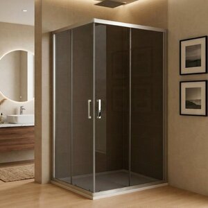 Изображение товара Душевой уголок Royal Bath HPD RB9120HPD-G-ST, 120 x 90 см, стекло тонированное, профиль сатин