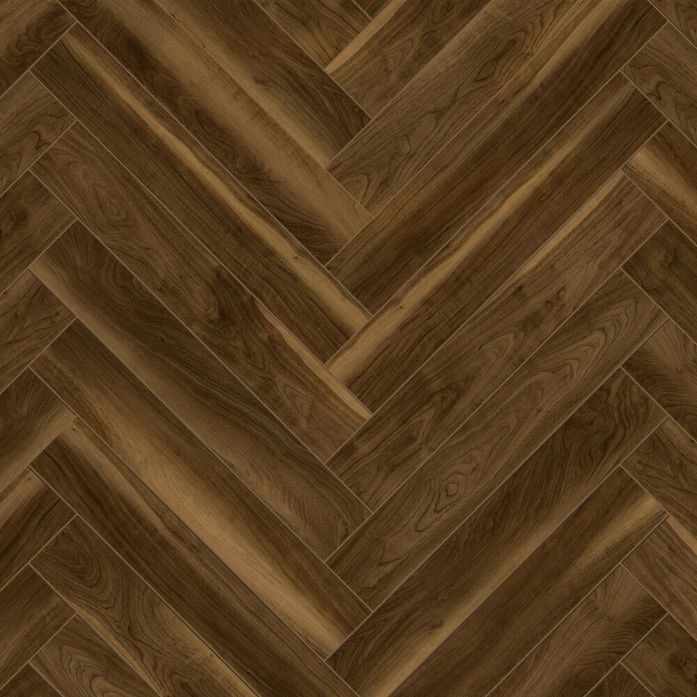 Изображение товара Ламинат Aberhof Herringbone Art Chateau ABF508 Walnut Koolhaas, 60 x 10 см, замковый, Орех Колхас