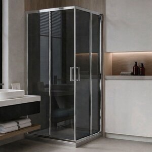 Изображение товара Душевой уголок Royal Bath HPD RB9095HPD-G-CH, 95 x 90 см, стекло тонированное, профиль хром