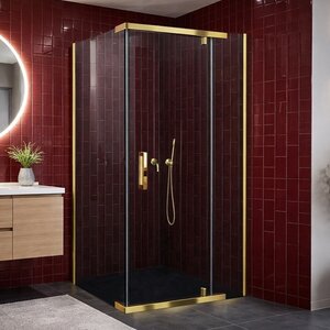 Изображение товара Душевой уголок Royal Bath HPVD RB80HPVD-T-GP, 80 x 80 см, стекло прозрачное, профиль золото полированное