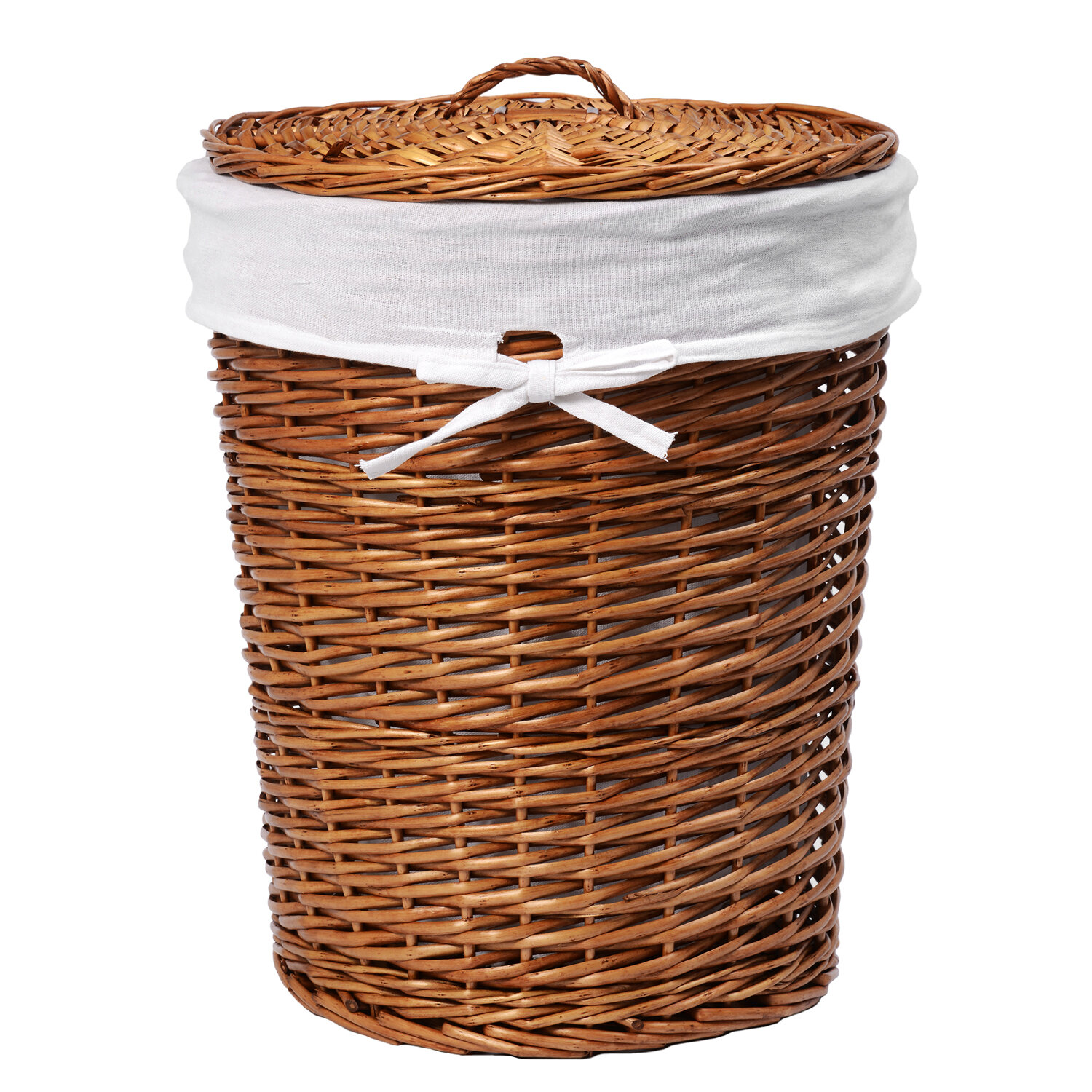 Изображение товара Корзина для белья WasserKraft Leine WB-350-M средняя светло-коричневая