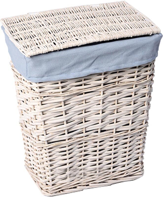 Изображение товара Корзина для белья WasserKraft Lippe WB-450-M средняя с крышкой из ивы