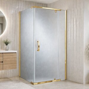 Изображение товара Душевой уголок Royal Bath HPVD RB9080HPVD-C-GP, 80 x 90 см, стекло матовое, профиль золото полированное