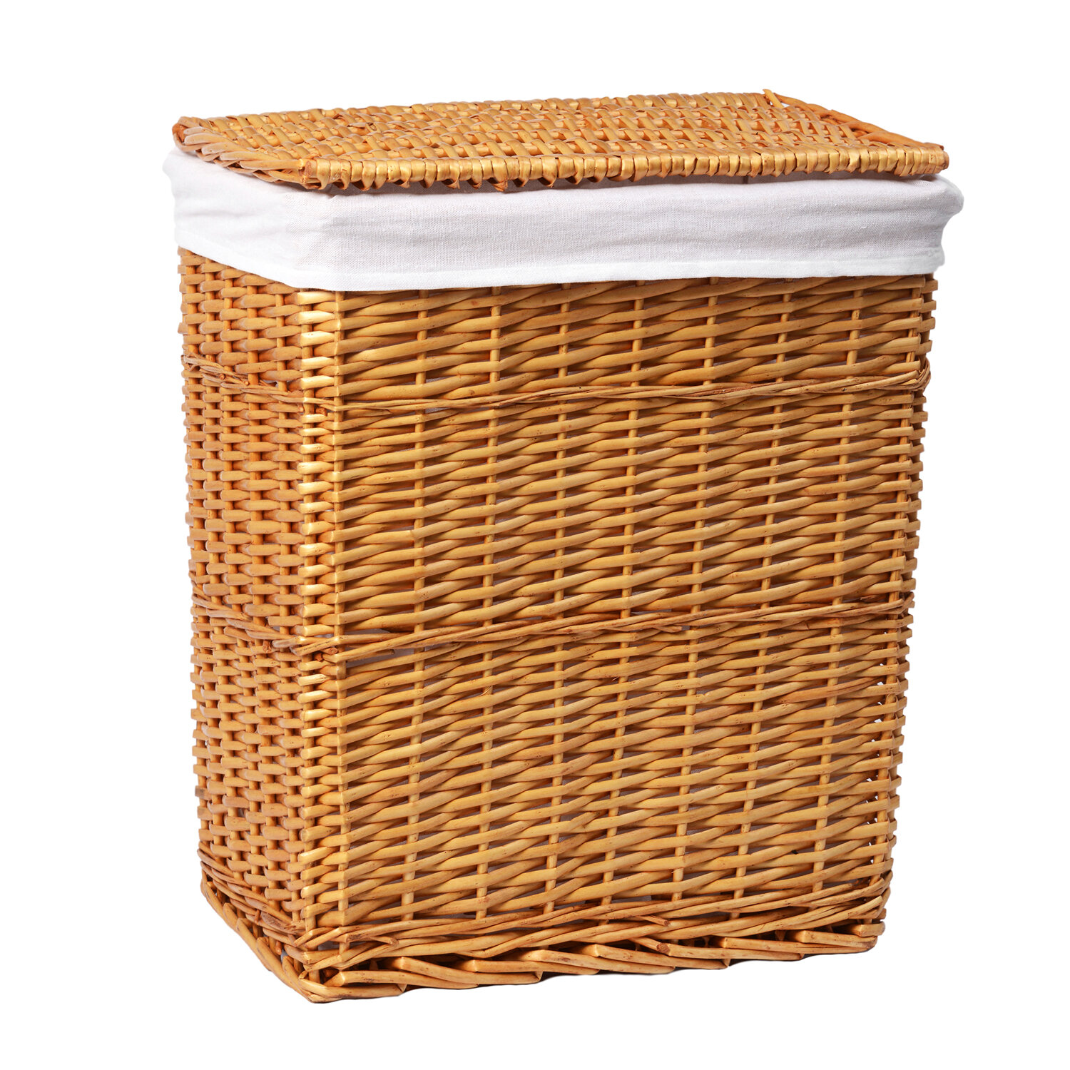 Изображение товара Большая корзина для белья WasserKraft Ammer WB-370-L с крышкой и съемным чехлом