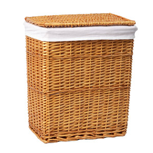 Изображение товара Большая корзина для белья WasserKraft Ammer WB-370-L с крышкой и съемным чехлом