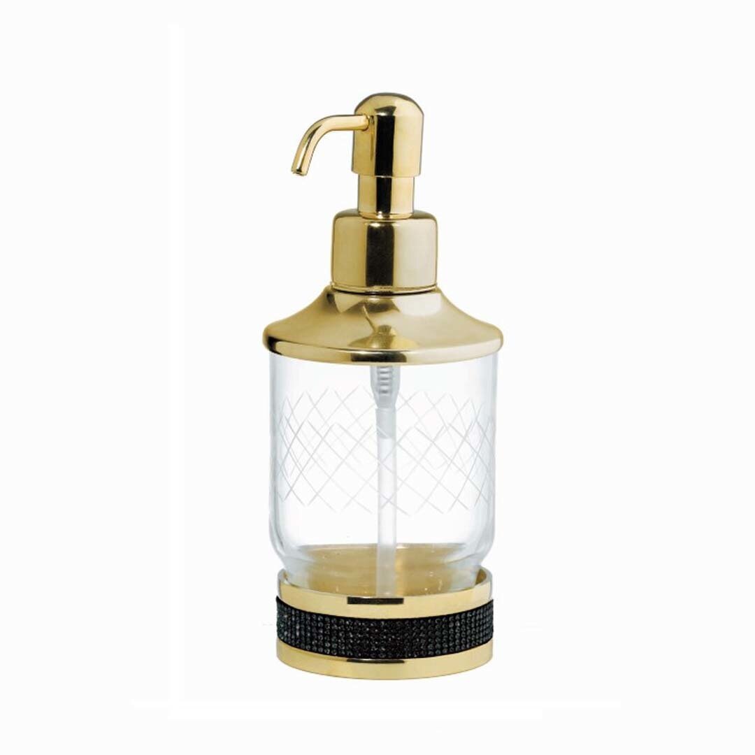 Изображение товара Дозатор для жидкого мыла Boheme Royal Cristal Черный Золото 10929 Изображение товара Дозатор для жидкого мыла Boheme Royal Cristal Черный Золото 10929