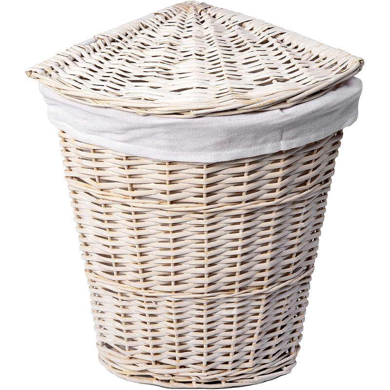 Изображение товара Корзина для белья WasserKraft Vils WB-560-M средняя с крышкой белая