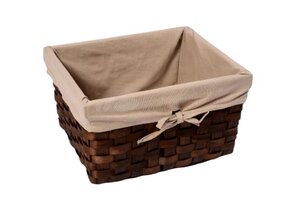 Изображение товара Корзина WasserKraft Berkel WB-480-S, маленькая для белья, темно-коричневый/бежевый