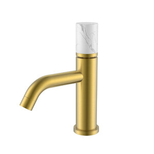 Изображение товара Смеситель для раковины Boheme Stick 121-MG-MR-W, цвет золото матовое
