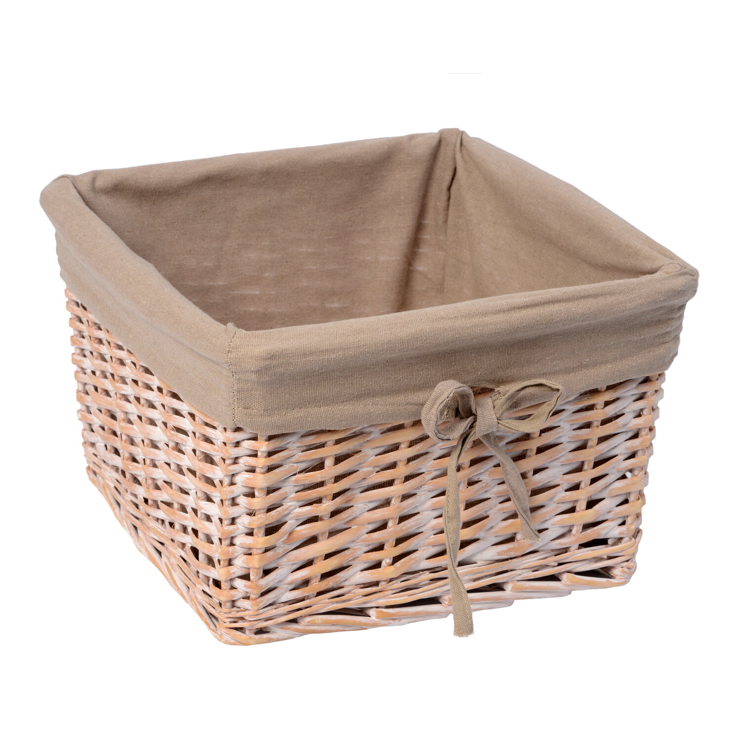 Изображение товара Корзина для белья WasserKraft Kammel WB-180-S маленькая в темно-кремовом цвете